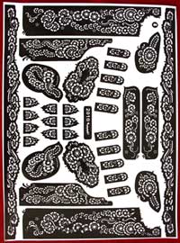 pochoirs « Art de tatouage au henné » feuille no 21