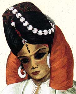 Femme juive de Todrha, Maroc